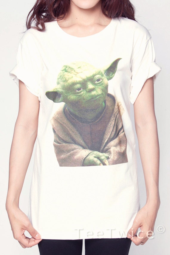 YODA Star Wars T Shirt Jedi Master Movie Women Short Sleeve T Shirts White Tee Shirts Men Shirts Women Unisex T-Shirt Size M L XL