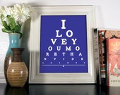 I Love You More Than Video Games Eye Chart, 8 x 10 Giclee Print BUY 2 GET 1 FREE