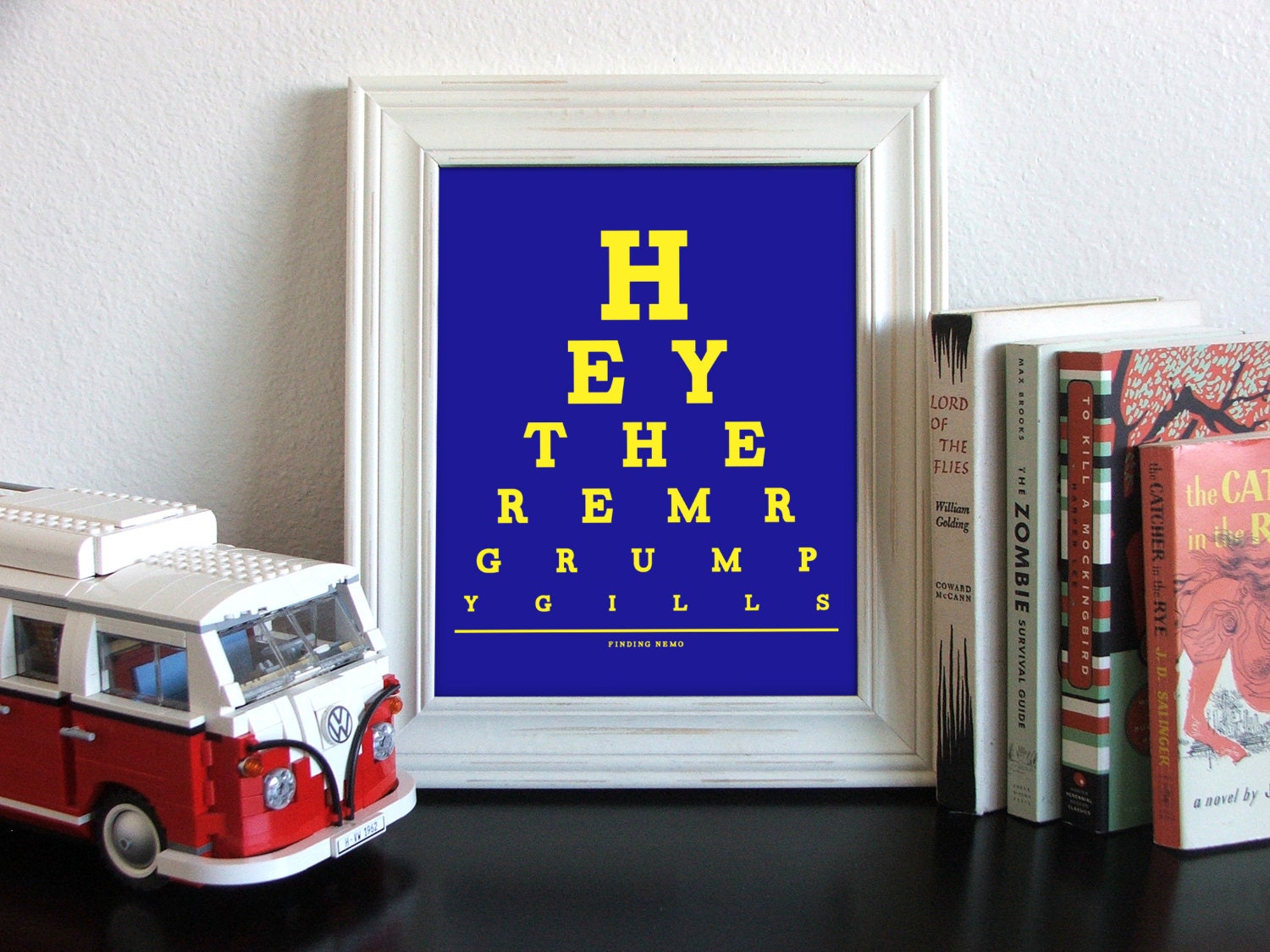 Finding Nemo, Hey There Mr. Grumpy Gills Eye Chart, 8 x 10 Giclee Print BUY 2 GET 1 FREE