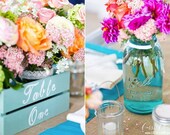 Wooden Box Table Numbers - Set of 10