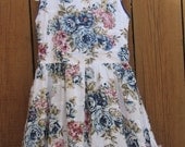 Recycled Floral Cotton Dress Girls Size 4