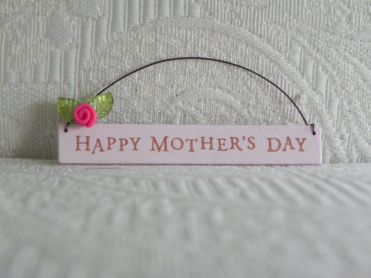 Fairy Garden Sign - Happy Mother's Day for miniature garden or terrarium - pink
