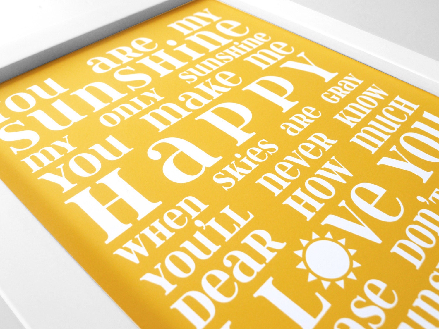 You are My Sunshine Wall Art - Nursery Prints - Baby Boy Baby Girl - Sunshine Song Lullaby - Kids Room Wall Art 8x10 Digital Print