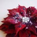 RUSTIC FLOWER in Red and Purple, Felted Flower Brooch, Wool Jewelry, XXL