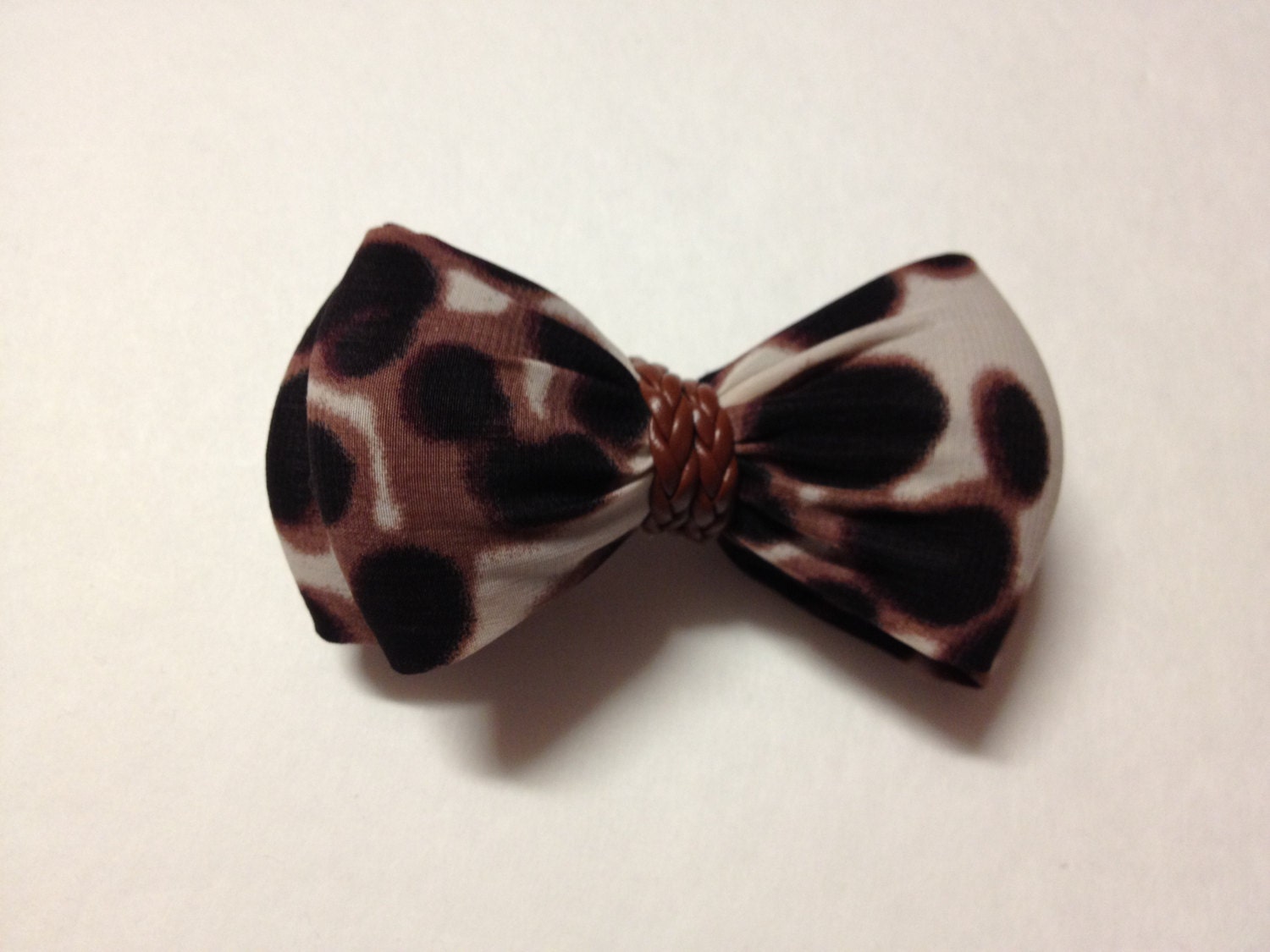 Leopard Print Hair Bow, Cheetah Print Hair Bow Clip, Animal Print Hair Clip