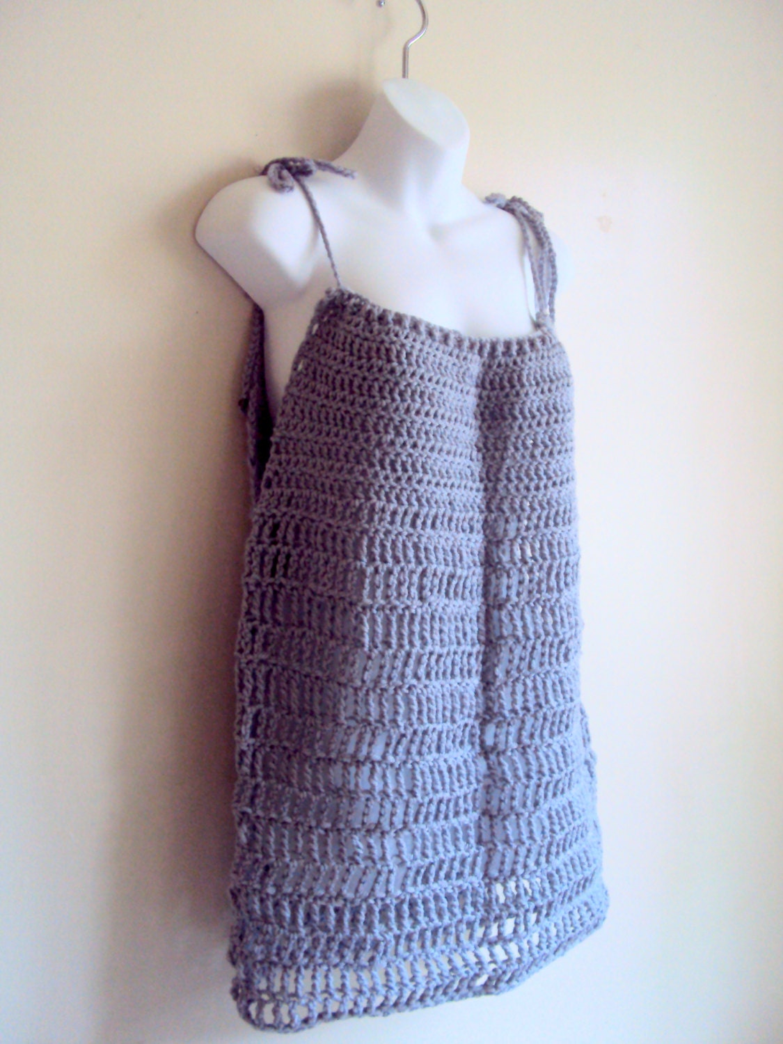 Crochet Grey Top Mini Dress Cotton Acrylic Mix Swimsuit Coverup Tunic Beachwear Spring Summer Sweater Women Clothing Fashion Wedding