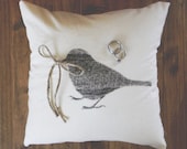 Sweet Little Bird 12x12 Ring Bearer Pillow Cover, wedding, bridal shower