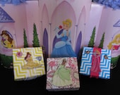Disney Princess Party Favors - Custom Order - Birthday - Tea Party - gift box - handmade - paper
