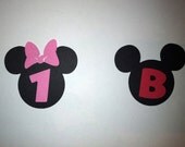 12 Mickey/Minnie Mouse cupcake toppers Cricut die cuts Disney World
