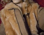 Toscana Lamb Shearling Fur Coat Leather Sz Large European