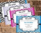 19 Color Choices Chevron Graduation Invitation High School College Il_170x135