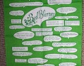 vintage tea towel  irish humour ,real blarney silly jokes and sayings really funny