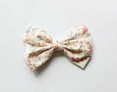 revien rose ivory vintage ribbon, flower, floral - butterfly - hair ribbon, gift for girls, cute handmade ribbon art, fabric, lavender bow