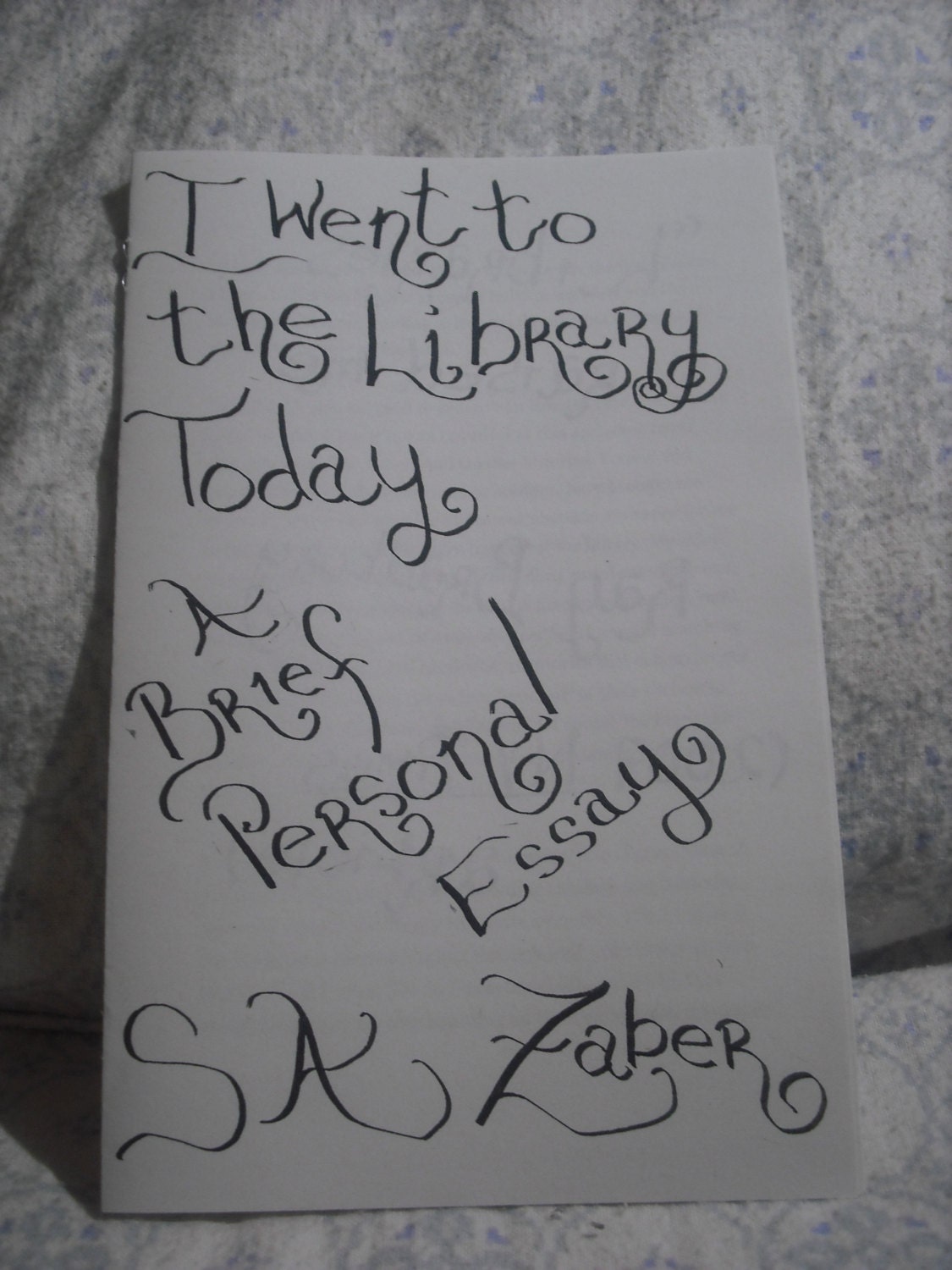 I Went to the Library Today: A Brief Personal Essay