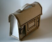 School Days - Cardboard Satchel Sculpture
