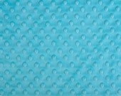 Turquoise Minky Fabric - Aqua Minky Fabric - Fat Half 30" x 36"