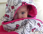 Hello Kitty Hooded Bath Towel and Matching Washcloth set
