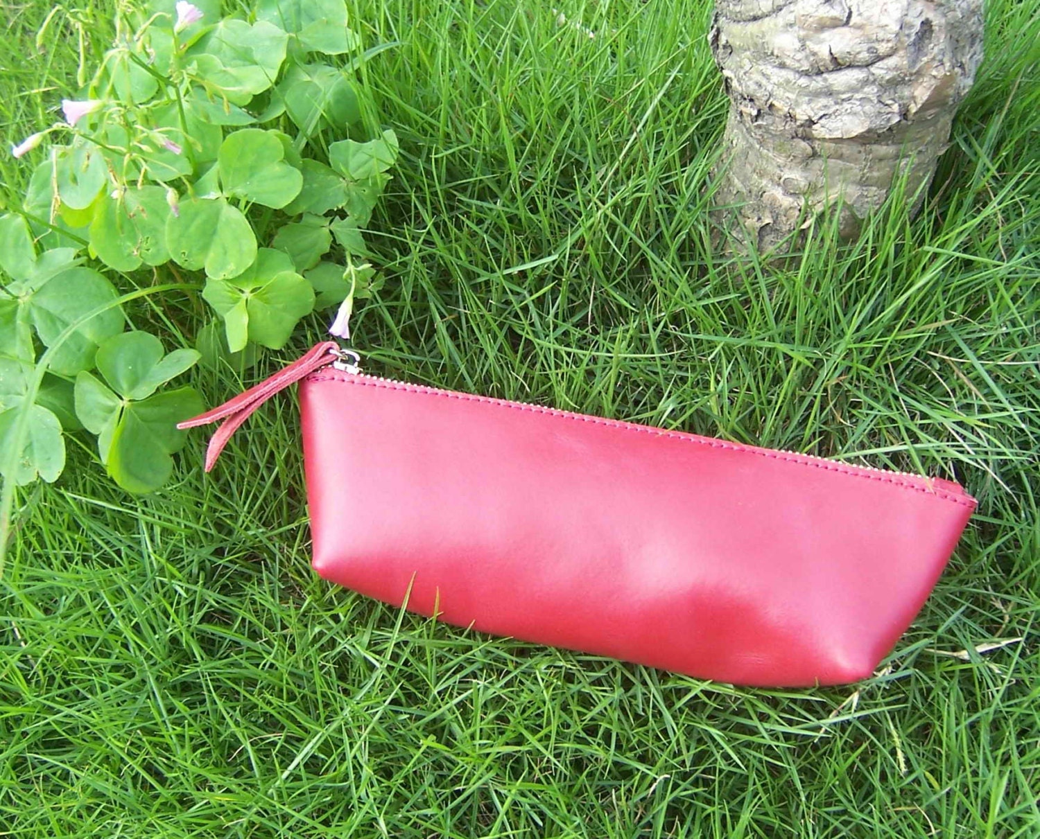 Burgundy Leather Pen Case, Pen Holder, Pencil Bag, Pencil Case, Pencil Holder, Pencil Pouch, Handmade Customize 014