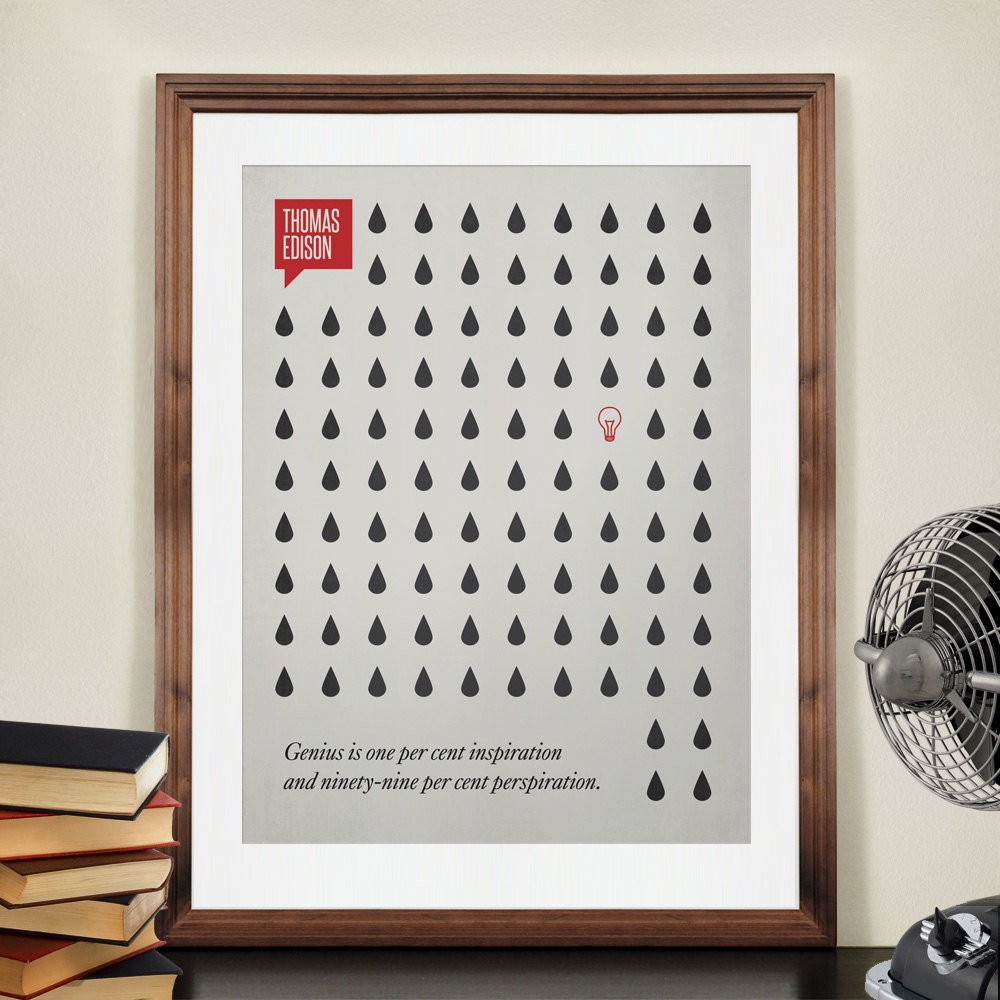 Minimalist Quotation Print - Thomas Edison