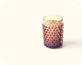 Victorian Amber Hobnail Glass Tumbler, Victorian Art Glass, Antique Amber Glass Tumbler