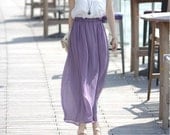 women's purple dress silk Chiffon 8 meters of skirt circumference long dress/skirt / maxi skirt /maxi dress/cotton skirt/Dess