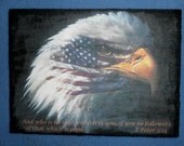 American Eagle 1 Peter 3:13- military-Recycled Wood-Wall Hanging-Wall Decor for home decor, shabby chic, vintage looking, distressed