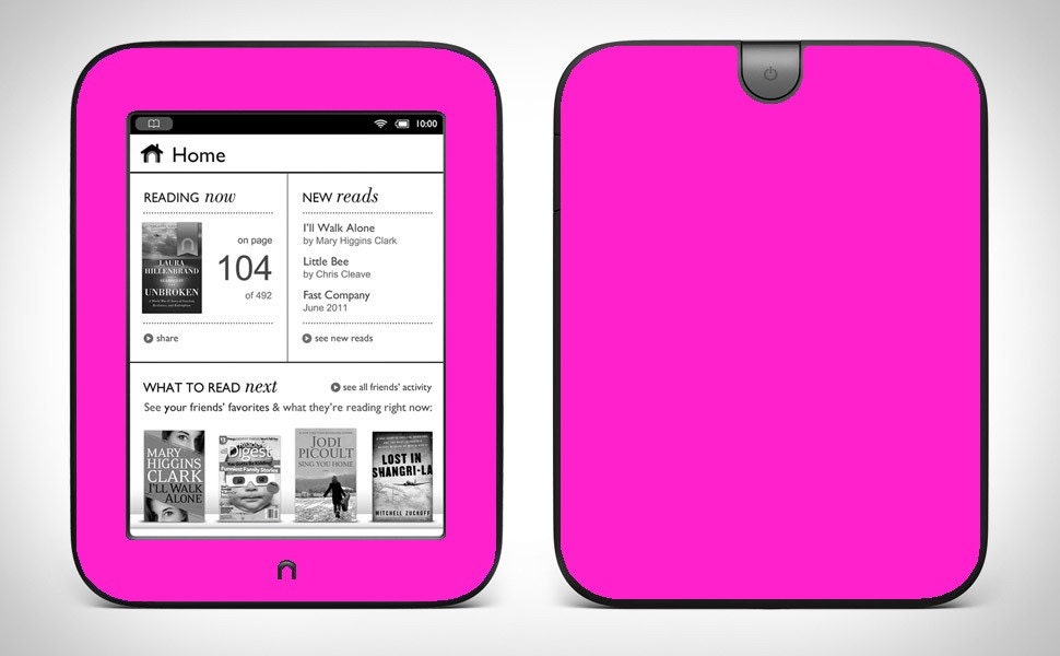 Pink Nook Simple Touch full cover Custom Vinyl Skin Kit - Scratch Protection & Color Change - 14 colors available- 15% Off