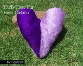 Fluffy Faux Fur Heart Shaped Cushion