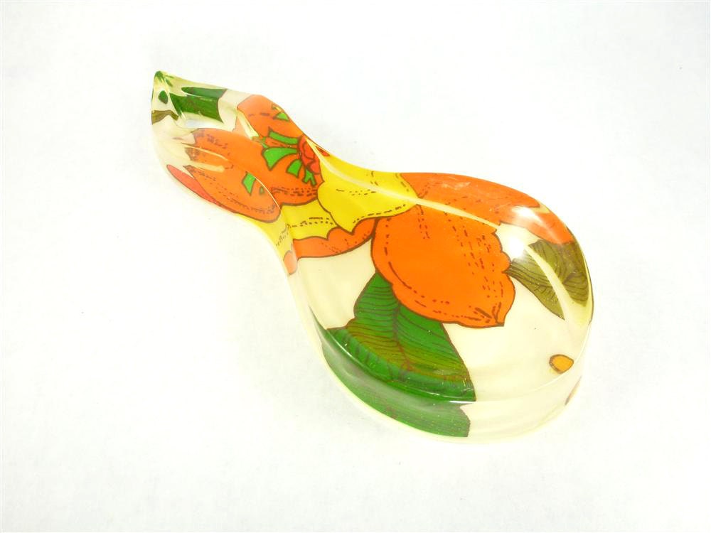Vintage Acrylic Fruit Spoon Rest