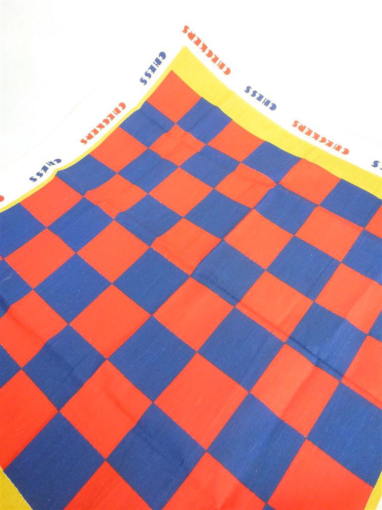 Vintage Fabric Picnic Chessboard or Checkerboard