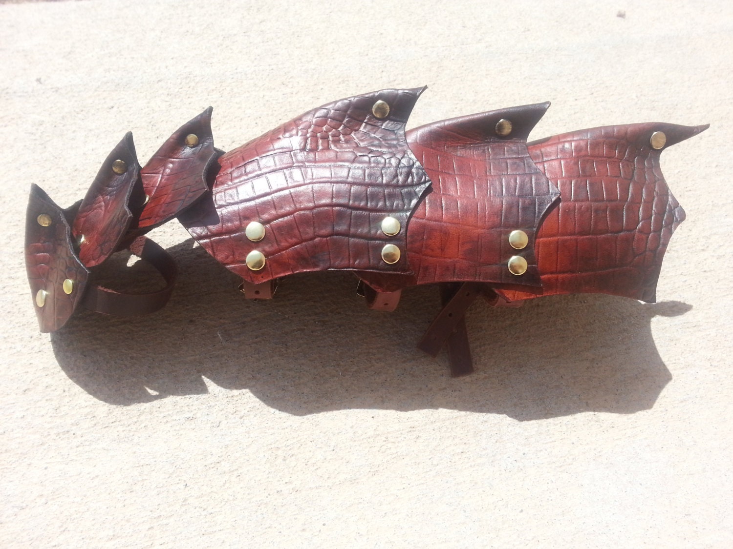 Dragonskin Leather Costume Bracer Gauntlet Armor
