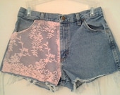 W31" "Bambi" Womens Vintage High Waisted Denim Shorts