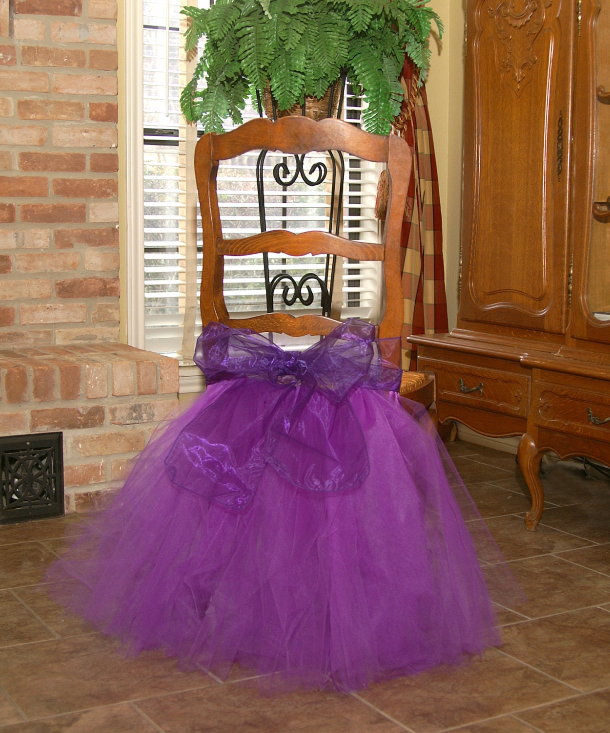 Handcrafted chair tutus for your party table, perfect for birthday party, baby shower, wedding table or bridal shower.