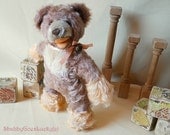 Steiff Lully Baby Bear vintage 1970s stuffed teddy bear with squeaker & open mouth, small 8,5 inch version, highly collectible Steiff animal