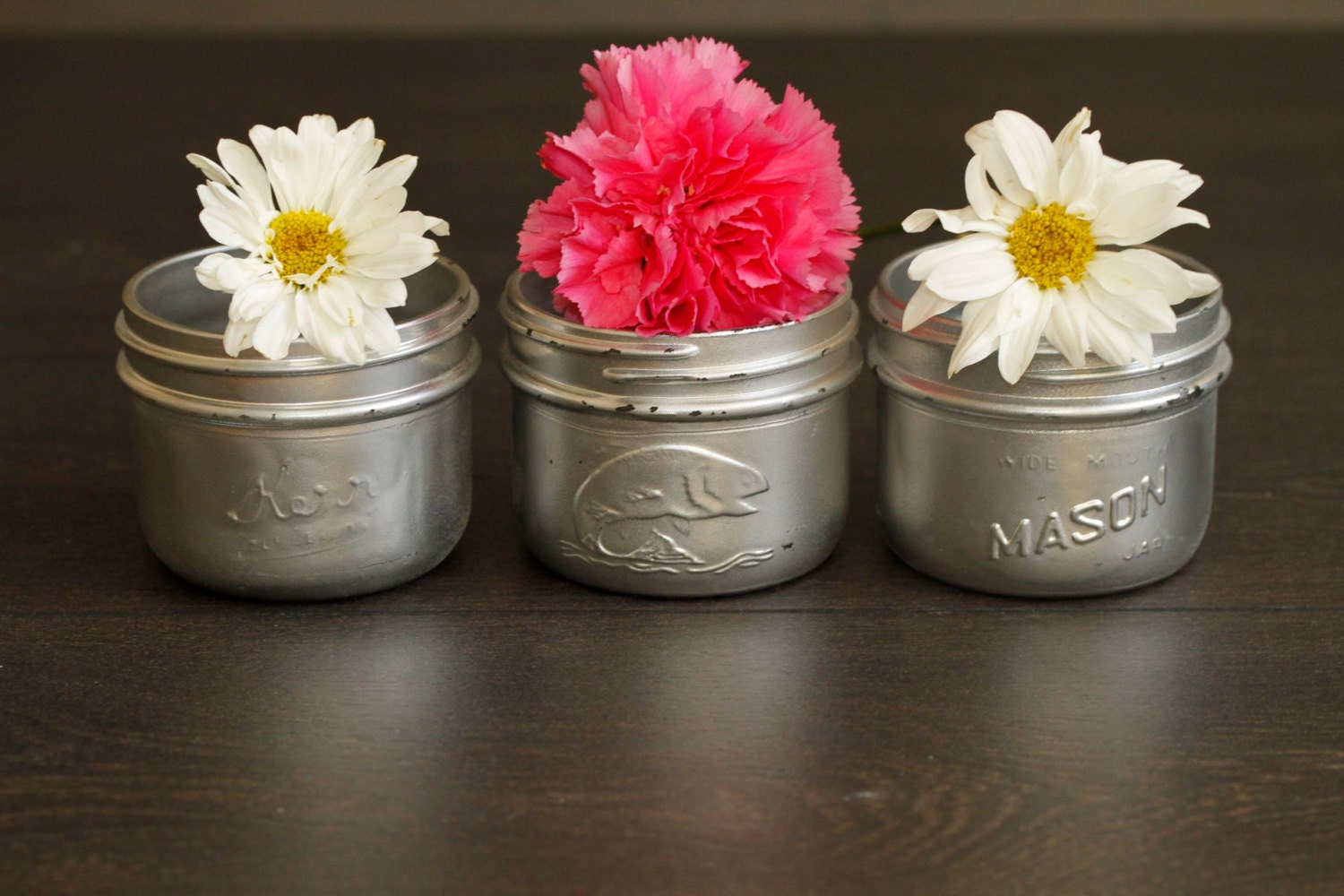 Distressed Silver Mason Jars - Vintage meets Modern