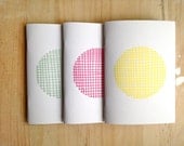 Poket Notebook Three Pack Hand Drawn Jotters Geometric and Modern Mini Notebooks Eco Friendly