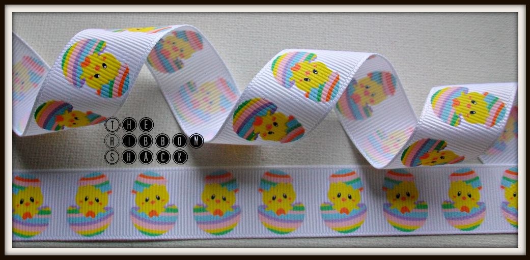 7.8 Easter Pastel Chicks Grosgrain Printed Ribbon Bunny Chick Egg Il_170x135