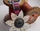 Upcycled Map Bookmark