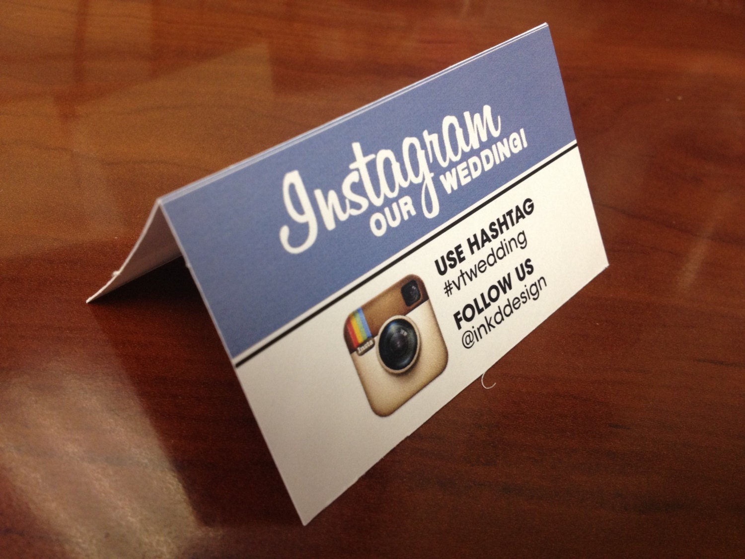 DIY Printable Instagram Table Card