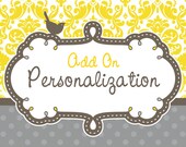 ADD ON PERSONALIZATION - Custom Picnic Blanket Custom Baby Blanket