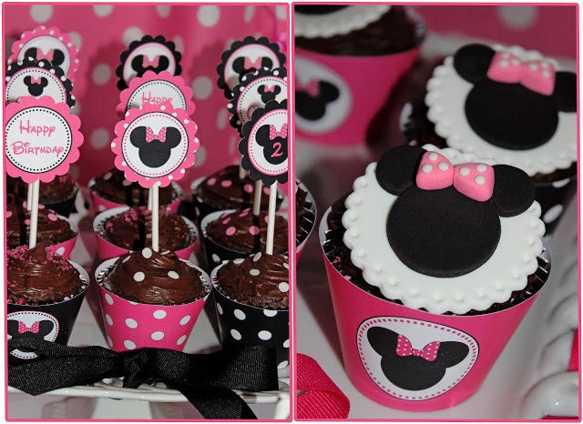 DIY Minnie Mouse Pink Deluxe PRINTABLE  birthday party package HUGE Party pack