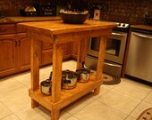 Unique Primtiques Multi Functional Tall Paprika Stained Table Kitchen Island Planter Craft Bench Custom Made Sizes Colors Upon Request
