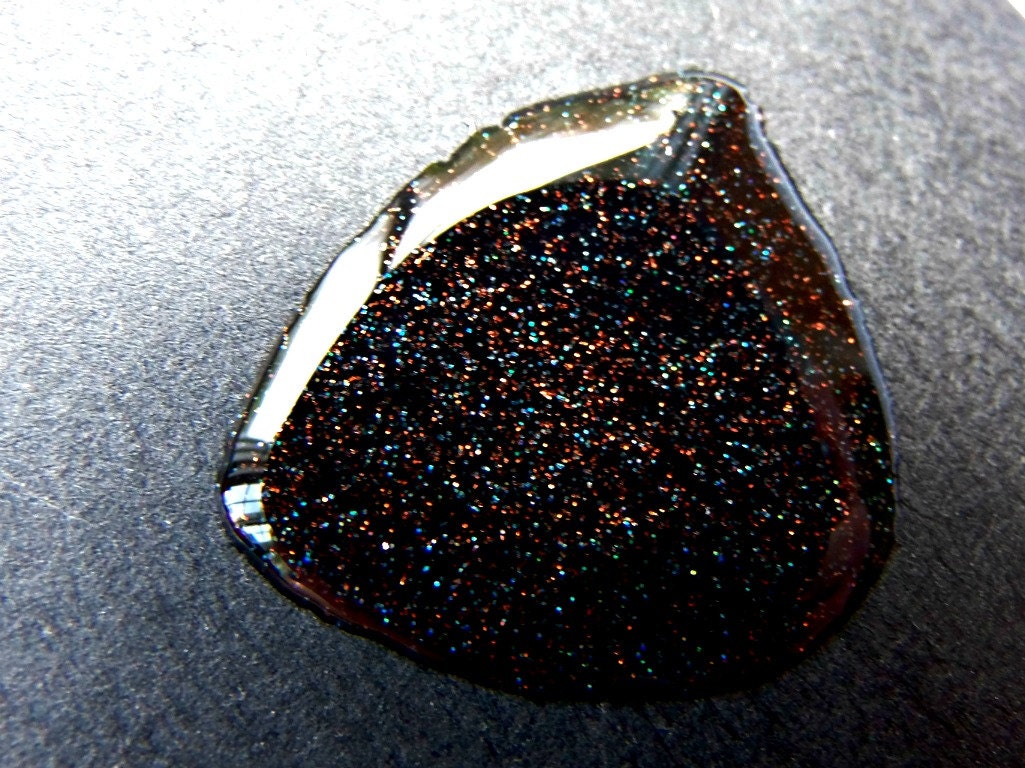 Into The Darkness Nail Polish -  mini bottle  - Star Trek - Handmade - jelly - micro glitter - lacquer