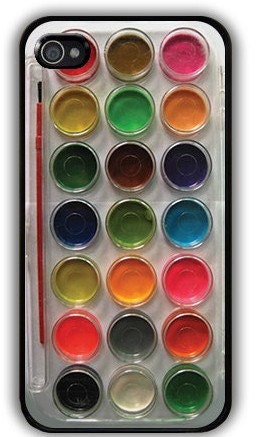 iphone 5, Watercolor Paint Set  Painting Kit - Cool iPhone Cases - Cool iPhone Cases- iPhone 4, iPhone 4s- Rubber or Hard Plastic