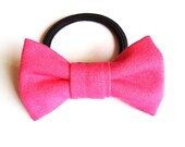 Handmade Lovely Bow Ponytail holder tie Elastic Band Hot Retro Pop Pink :) Doll Girly Kawaii ribbon Lolita 