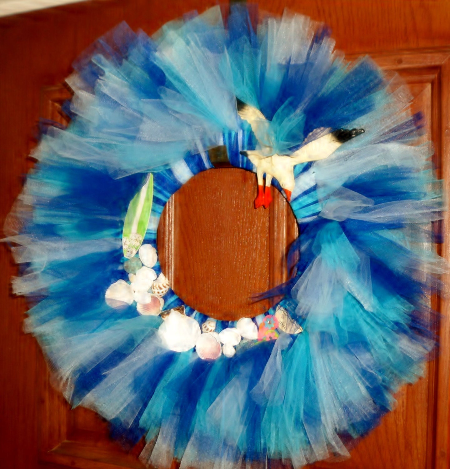 Shades of Blue Beach Wreath
