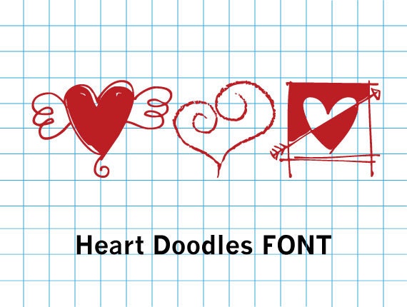Heart Doodles Font