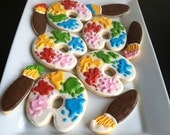 Artist Palette Decorated Sugar Cookies