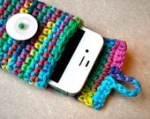 Crochet Cell Phone Cozy for iPhone 4/4s - You pick one of four color options.