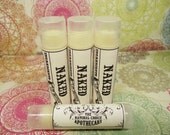 Naked Lip Butter, Organic Natural Unflavored Unscented Lip Balm - BPA Free Handmade by The Natural Choice Apothecary